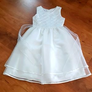 Girls communion or flower girl with criss cross detail